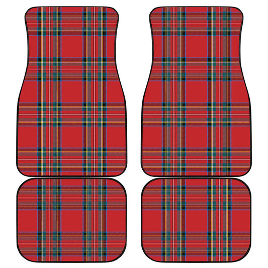 Stewart Tartan Scottish Pattern Print Front and Back Car Floor Mats