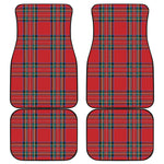 Stewart Tartan Scottish Pattern Print Front and Back Car Floor Mats