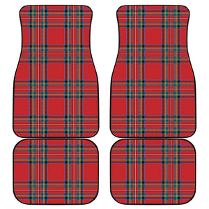 Stewart Tartan Scottish Pattern Print Front and Back Car Floor Mats