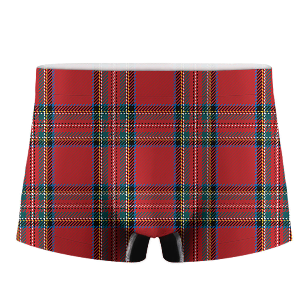 Stewart Tartan Scottish Pattern Print Men's Boxer Briefs