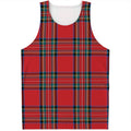 Stewart Tartan Scottish Pattern Print Men's Tank Top