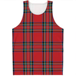 Stewart Tartan Scottish Pattern Print Men's Tank Top