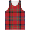 Stewart Tartan Scottish Pattern Print Men's Tank Top