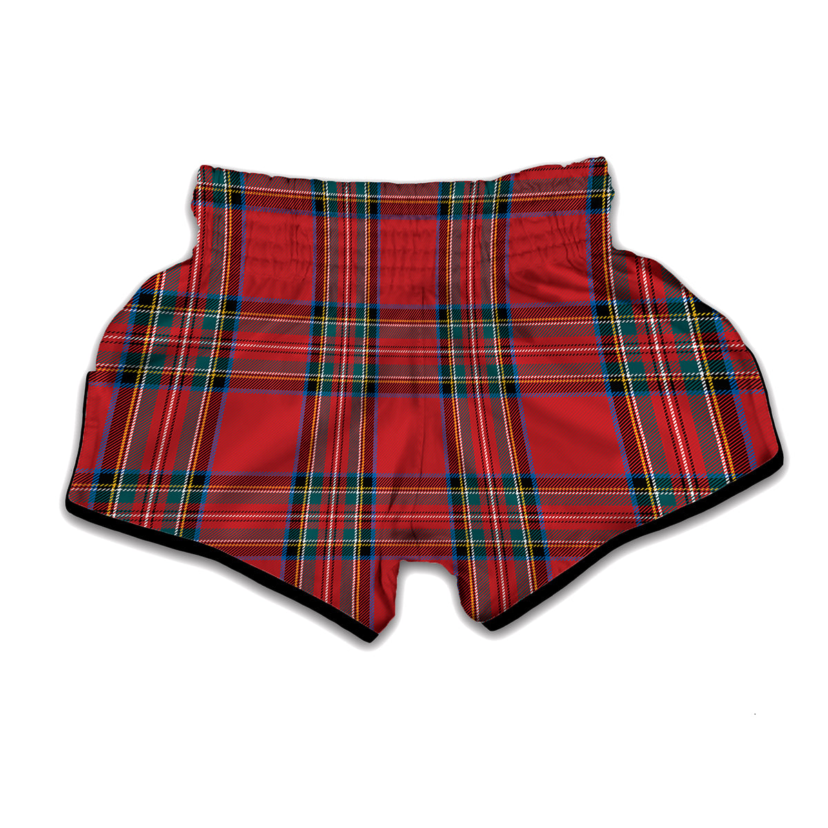 Stewart Tartan Scottish Pattern Print Muay Thai Boxing Shorts