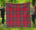 Stewart Tartan Scottish Pattern Print Quilt