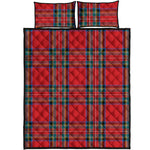 Stewart Tartan Scottish Pattern Print Quilt Bed Set
