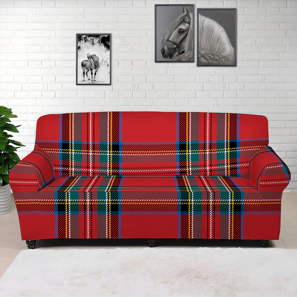 Stewart Tartan Scottish Pattern Print Sofa Cover