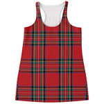 Stewart Tartan Scottish Pattern Print Women's Racerback Tank Top