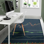 Stock Candlestick And Indicators Print Area Rug