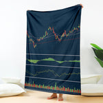 Stock Candlestick And Indicators Print Blanket