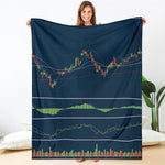 Stock Candlestick And Indicators Print Blanket