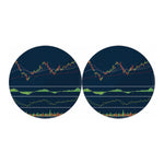Stock Candlestick And Indicators Print Car Coasters