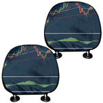Stock Candlestick And Indicators Print Car Headrest Covers