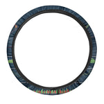 Stock Candlestick And Indicators Print Car Steering Wheel Cover