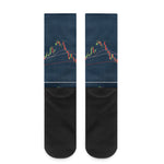 Stock Candlestick And Indicators Print Crew Socks