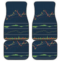 Stock Candlestick And Indicators Print Front and Back Car Floor Mats