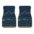 Stock Candlestick And Indicators Print Front Car Floor Mats