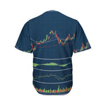 Stock Candlestick And Indicators Print Men's Baseball Jersey