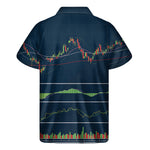 Stock Candlestick And Indicators Print Men's Short Sleeve Shirt
