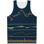 Stock Candlestick And Indicators Print Men's Tank Top