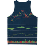 Stock Candlestick And Indicators Print Men's Tank Top