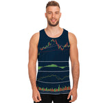 Stock Candlestick And Indicators Print Men's Tank Top