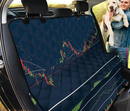 Stock Candlestick And Indicators Print Pet Car Back Seat Cover