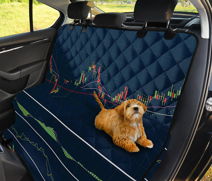 Stock Candlestick And Indicators Print Pet Car Back Seat Cover