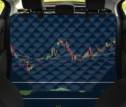 Stock Candlestick And Indicators Print Pet Car Back Seat Cover