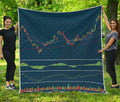 Stock Candlestick And Indicators Print Quilt