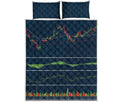 Stock Candlestick And Indicators Print Quilt Bed Set