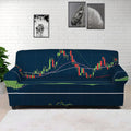 Stock Candlestick And Indicators Print Sofa Cover