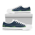 Stock Candlestick And Indicators Print White Low Top Sneakers