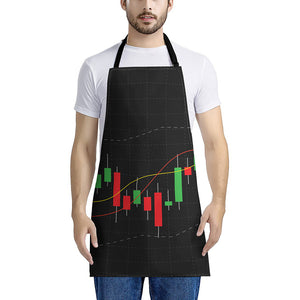 Stock Market Candlestick Print Apron