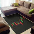 Stock Market Candlestick Print Floor Mat