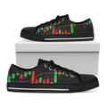 Stock Market Candlestick Print Black Low Top Sneakers