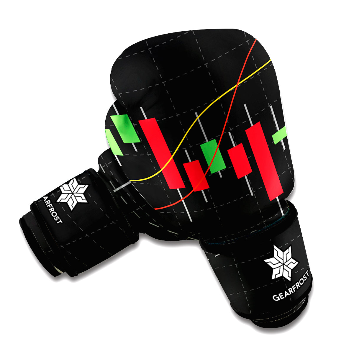 Stock Market Candlestick Print Boxing Gloves