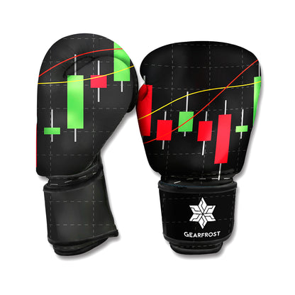Stock Market Candlestick Print Boxing Gloves