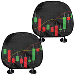 Stock Market Candlestick Print Car Headrest Covers