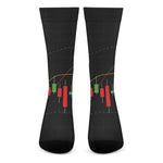 Stock Market Candlestick Print Crew Socks