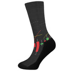 Stock Market Candlestick Print Crew Socks