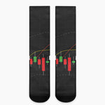 Stock Market Candlestick Print Crew Socks