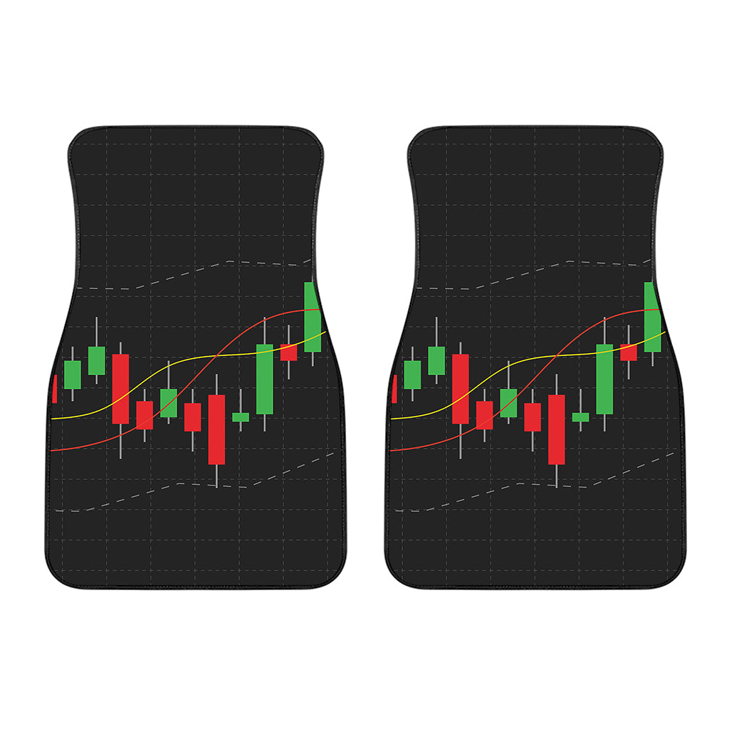 Stock Market Candlestick Print Front Car Floor Mats