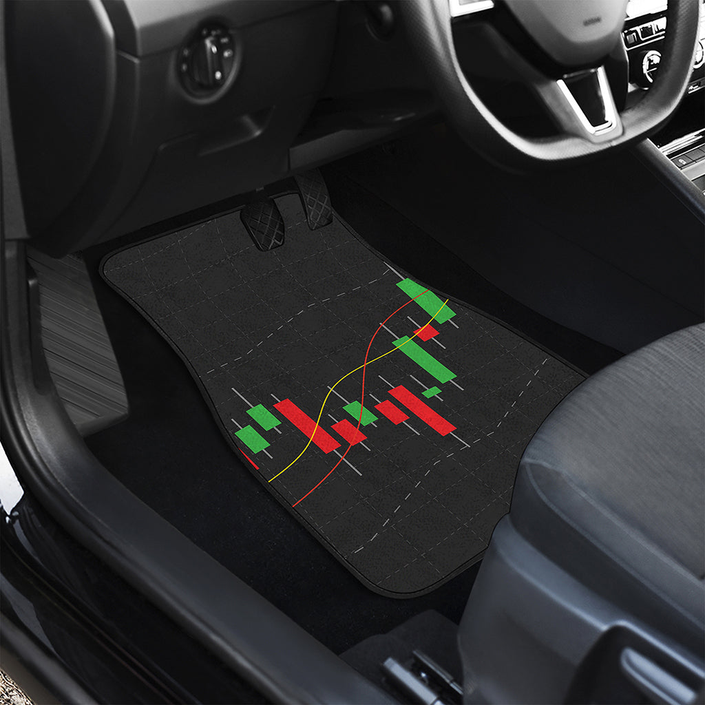 Stock Market Candlestick Print Front Car Floor Mats