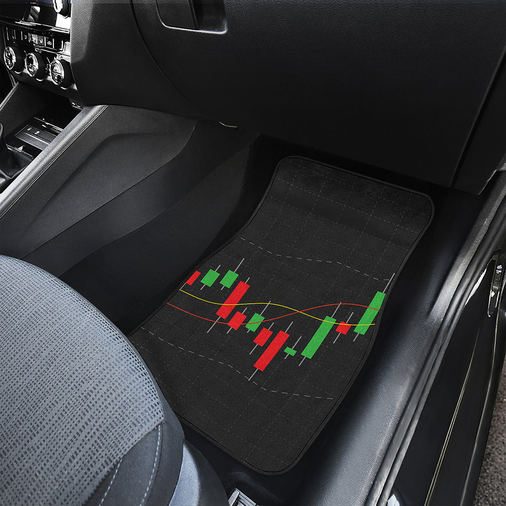 Stock Market Candlestick Print Front Car Floor Mats