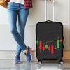 Stock Market Candlestick Print Luggage Cover