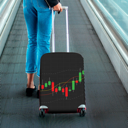 Stock Market Candlestick Print Luggage Cover