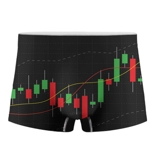 Stock Market Candlestick Print Men's Boxer Briefs