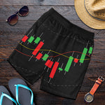 Stock Market Candlestick Print Men's Shorts