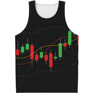 Stock Market Candlestick Print Men's Tank Top